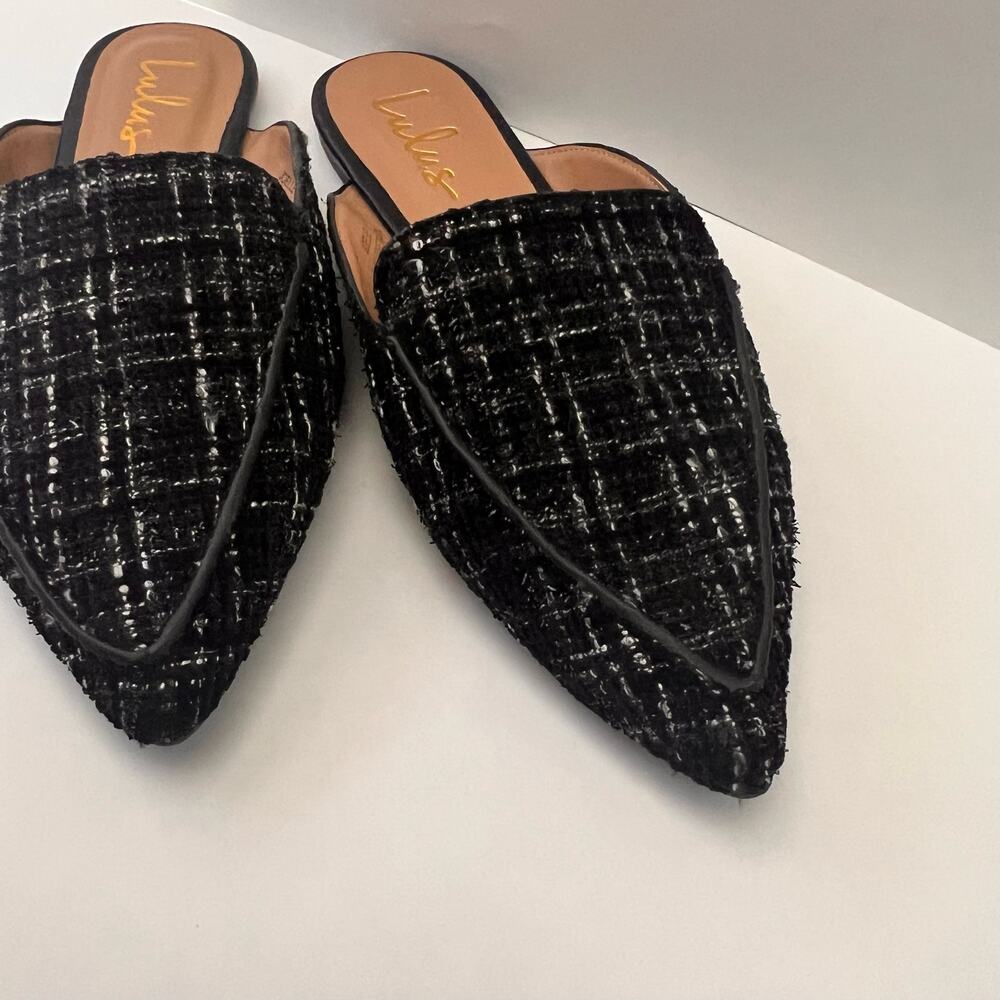 Lulus Black loafer slides Size 8.5 - Picture 5 of 5